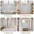 thumbnail image 6 of White Fur Patterned Kitchen Curtains, Pure Solid Minimalist Modern Color Light Filtering Window Curtain Panels, 2Pcs Rod Pocket Window Treatments Set for RV Dining Room Study Room 42x54 Inches, 6 of 9