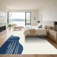 thumbnail image 3 of ODIKA 5'x7' Machine Washable Non-Slip Area Rug, Abstract Navy Blue High Traffic Rug with Pad, Blue, 1056430, 3 of 8