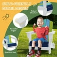 thumbnail image 4 of JUSTLET Kids Foldable Adirondack Chair, Lightweight HDPE Outdoor Chair, Weather-Resistant, Portable, Blue-to-Green Gradient, 4 of 8