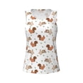 thumbnail image 4 of Easygdp Rabbit And Squirrel Women's Workout Tank Top, Running Top, Hiking Shirt, Quick-Dry for Running, Yoga, Hiking - Medium, 4 of 9