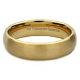 thumbnail image 3 of MJ Metals Jewelry Unisex 6mm Gold Plated Brushed Tungsten Carbide Half Dome Wedding bRing Size 8, 3 of 6