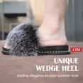 thumbnail image 4 of Vogue Cloud Women's Furry Slides Faux Fur Slides Fuzzy Slippers Fluffy Sandals Outdoor Indoor, 4 of 6