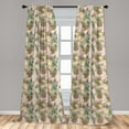 thumbnail image 5 of Ambesonne Vintage Curtains, Sliced Lemon and Peppermint, Pair of 28"x63", Seafoam Pale Green, 5 of 5