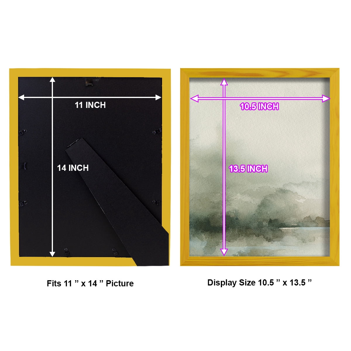 Heavy Fog I - Framed Print w/glass - Sunflower Yellow