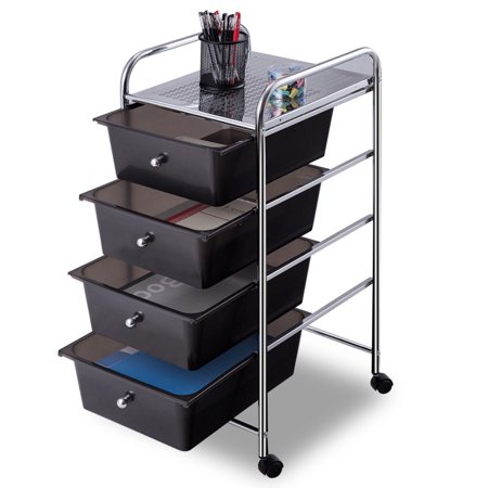drawers cart rolling metal storage scrapbook supply office paper tier organizer utility