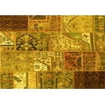 thumbnail image 1 of Ahgly Company Indoor Rectangle Patchwork Yellow Transitional Area Rugs, 5' x 7', 1 of 4