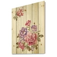thumbnail image 2 of Designart 'Bouquet of Purple and Pink Flowers I' Farmhouse Print on Natural Pine Wood, 2 of 5