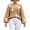 Khaki 1, variant on Women's V Neck Cable Knit Sweater Snowflake Appliques Lantern Sleeve Oversized Pullover Tops