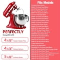 thumbnail image 5 of Gancho para Masa Profesional y Tazón para Mezclar de Acero Inoxidable para Mezcladores de 4,5 y 5 Cuartos de Galón, Modelos K45, K45SS, KN15E1X, KSM75 y Más, 5 of 5