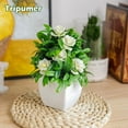 thumbnail image 3 of Tripumer 4pack Mini Artificial Green Plants Small Fake Greenery Simulation Potted Planting Suitable for Home Office Bathroom Dining Table, 3 of 11