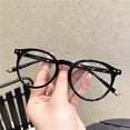 thumbnail image 1 of Las mujeres con gafas sencillas pueden equiparse con monturas de gafas ovaladas miopes y cara redonda, gafas planas estilo estudiantes, 1 of 5