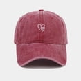 thumbnail image 5 of Peichun Unisex Cute Red Heart Embroidery Hats Comfort Soft Top Adjustable Baseball Caps for Men Women 2026 Spring and Summer Casual Accessory Black One Size, 5 of 9