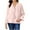 Pink, variant on TKLPEHG Women Ruffle Trim Button Up Long Sleeve Blouse Top Elegant Work Shirt Casual Loose Fit Plain Tunic Tops (Pink,S)