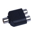 thumbnail image 4 of 2 pcs AV splitter Y Adaptor 1 Femelle 2 Femelles, Noir, 4 of 4