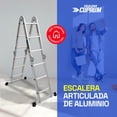 thumbnail image 2 of Escalera multiposición de aluminio articulada de 13 escalones carga máxima 150 kg tipo III, 2 of 5