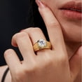 thumbnail image 3 of 3 Carat Unisex Solitaire Moissanite Engagement Rings D Color VVS1 Clarity Gold Wedding Ring for Men Women 925 Sterling Silver Rings Jewelry Size 7-12, 3 of 6