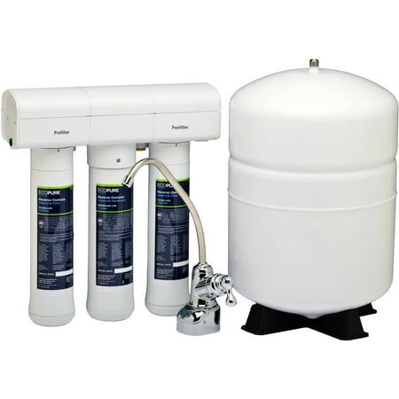 EcoPure Reverse Osmosis Under Sink Water Filtration System (ECOP30) | NSF Certified | Bottled Water Quality for a Fraction of the