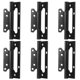 thumbnail image 3 of 6 bisagras silenciosas para puertas y ventanas de acero inoxidable para el hogar, 10 x 5,2 cm, color negro, 3 of 14