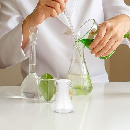 ROSENICE Kids Science Flask Plastic Conical Flask Transparent 6Pcs 3.1x2.0x2.0in