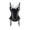 thumbnail image 5 of Fjofpr Black Corset Tops for Women Lace Up Fashion Women Style Solid Color Backless Ribbon Waist Camisole Shapewear Tops, 5 of 6