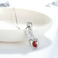 thumbnail image 4 of Fairy Heart Pendant Necklace for Women Sterling Silver Red Garnet Ginger Lyne Collection, 4 of 5
