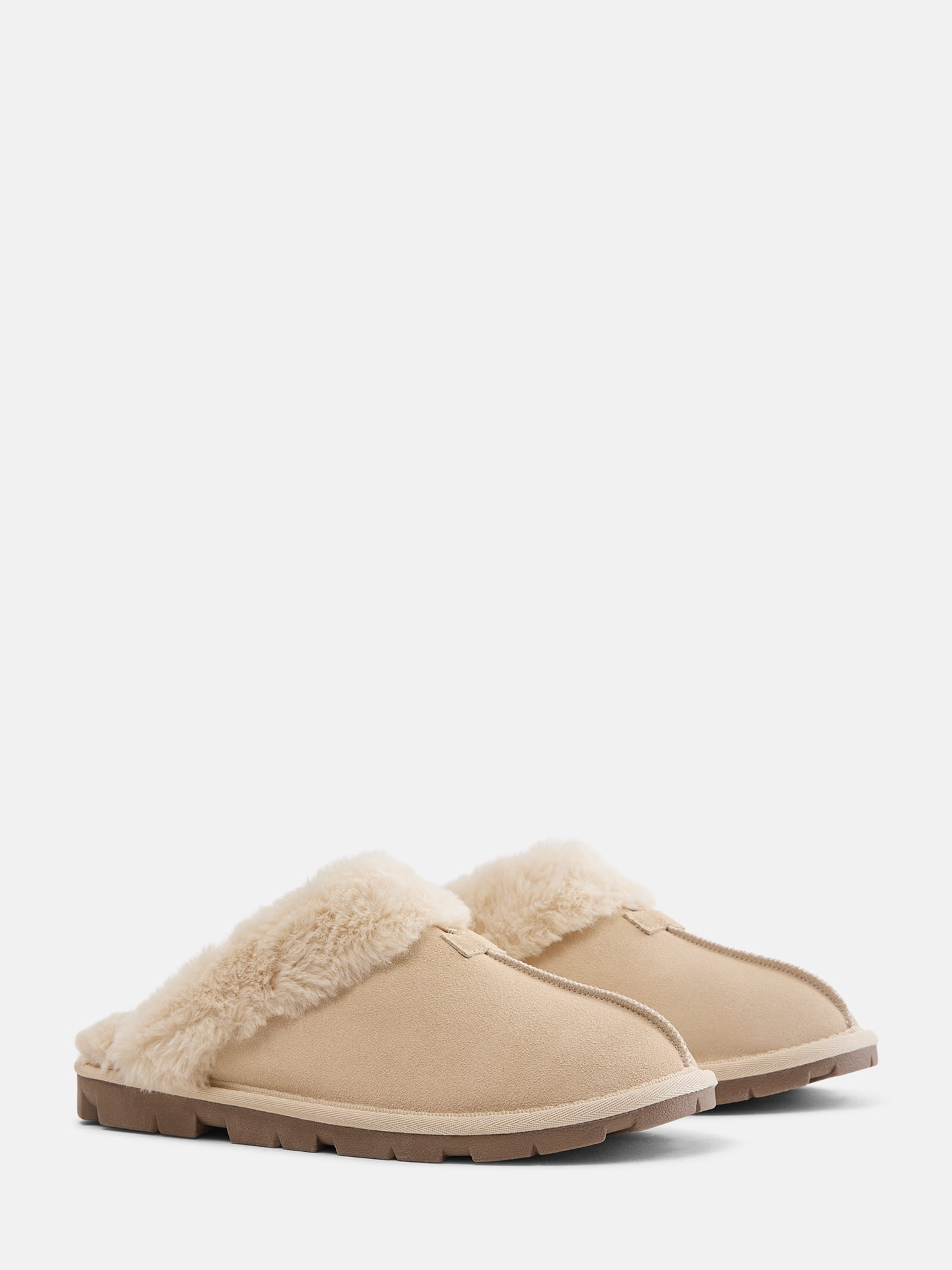 Joyspun Women's Suede Clog Slippers