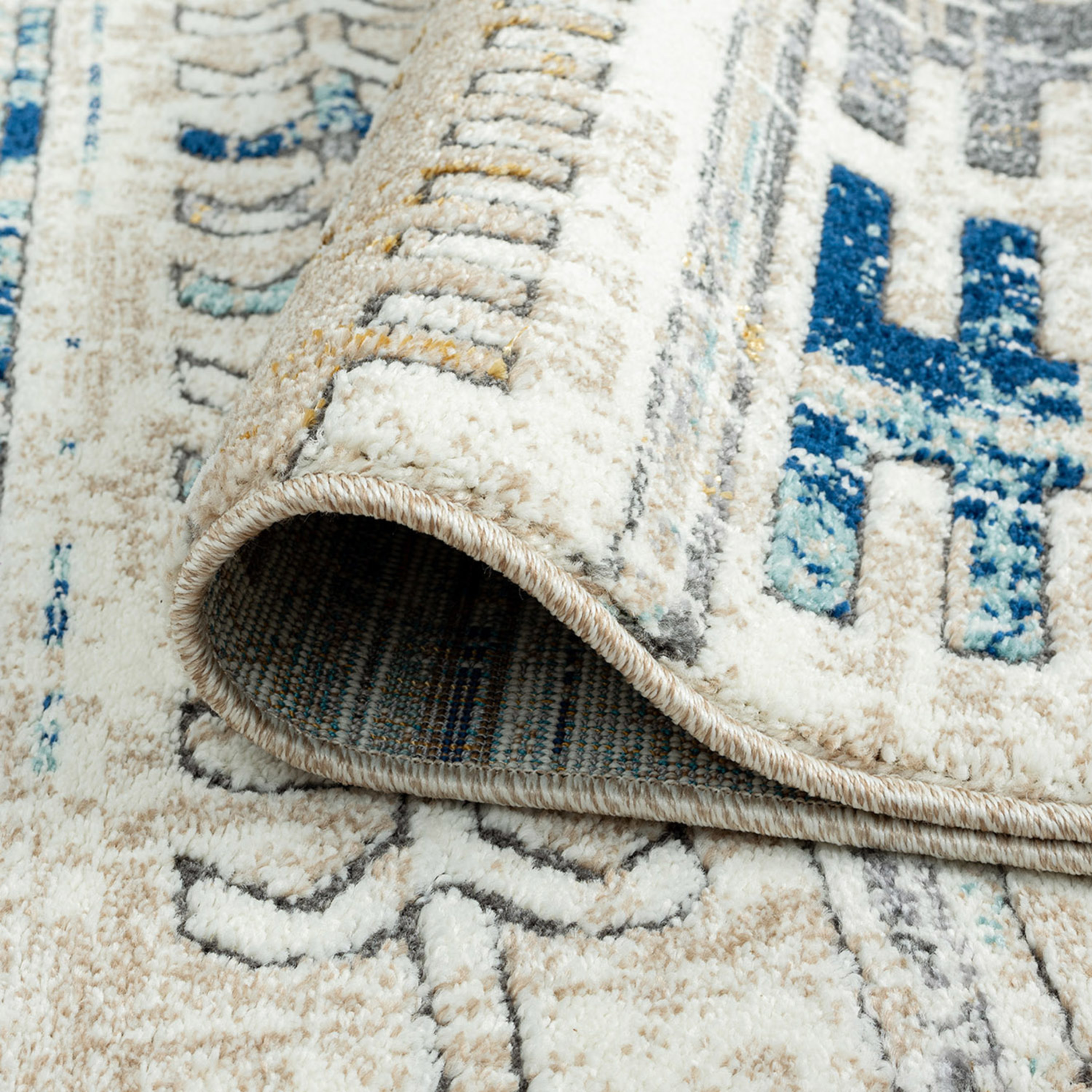 Contemporary 5x8 Area Rug (5'3'' x 7'3'') Tribal Multi-Color Living Room Easy to Clean