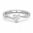 thumbnail image 4 of HeartsAndYou 0.5ct Heart Cut Moissanite Solitaire Proposal Engagement Ring for Women 18k White Gold Over Silver Stylish, 4 of 7