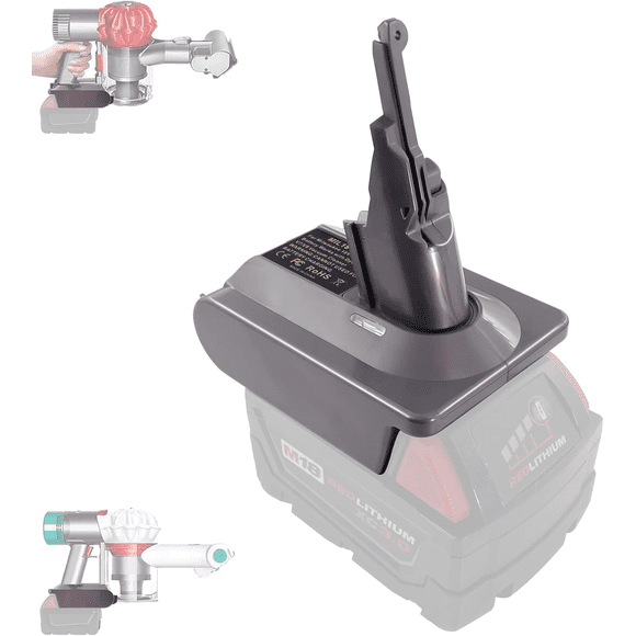 Adaptador de batería para Dyson V7&V8, para Milwaukee 18 V batería de Litio convertida para Repuesto, Funciona con aspiradora Dyson V7 V8 Series Animal Absolute..