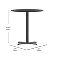 thumbnail image 5 of Emma + Oliver 30"RD Black Laminate Bar Table Top-22"x22" Base, 5 of 9