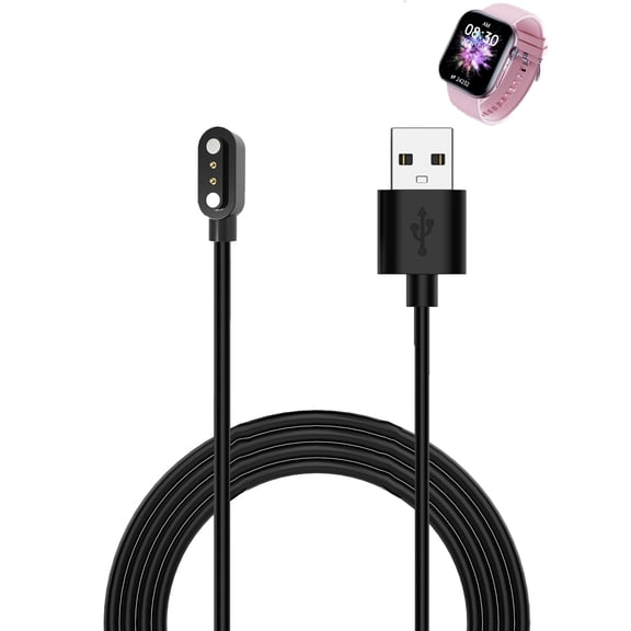 [1 Pack]Magnetic Charger Cable for STA 2.01-inch Fitness Tracker,Compatible for WSTA Smart watch Charging Replacement Accessory 1M/3.3ft - Black