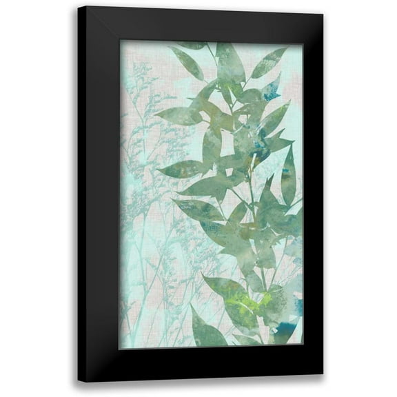 Goldberger, Jennifer 10x14 Black Modern Framed Museum Art Print Titled - Watercolor Leaf Panel II
