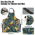 thumbnail image 3 of Yayeee Chief Kitchen Apron with Pockets for Cooking Water Resistant Unisex Adjustable Neck Strap, Blue Lemons, 3 of 7