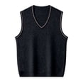 thumbnail image 5 of StSilkitty Mens Sleeveless Sweater Vest Solid Color Lightweight V Neck Pullover Knit Sweater Vests Fall Winter Casual Waistcoat, 5 of 6