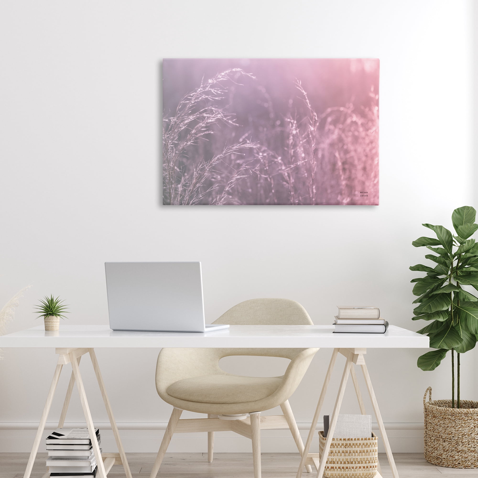 Stupell Industries Pink Meadow at Dawn Canvas Wall Art, design by Nathan Larson