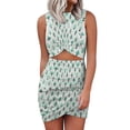 thumbnail image 1 of For The Trees Back Lacing Backless Dress Square Neck Dress Fashion Printed Dress 6Xl Trees Pattern Woods Pine Green Nature, 1 of 5