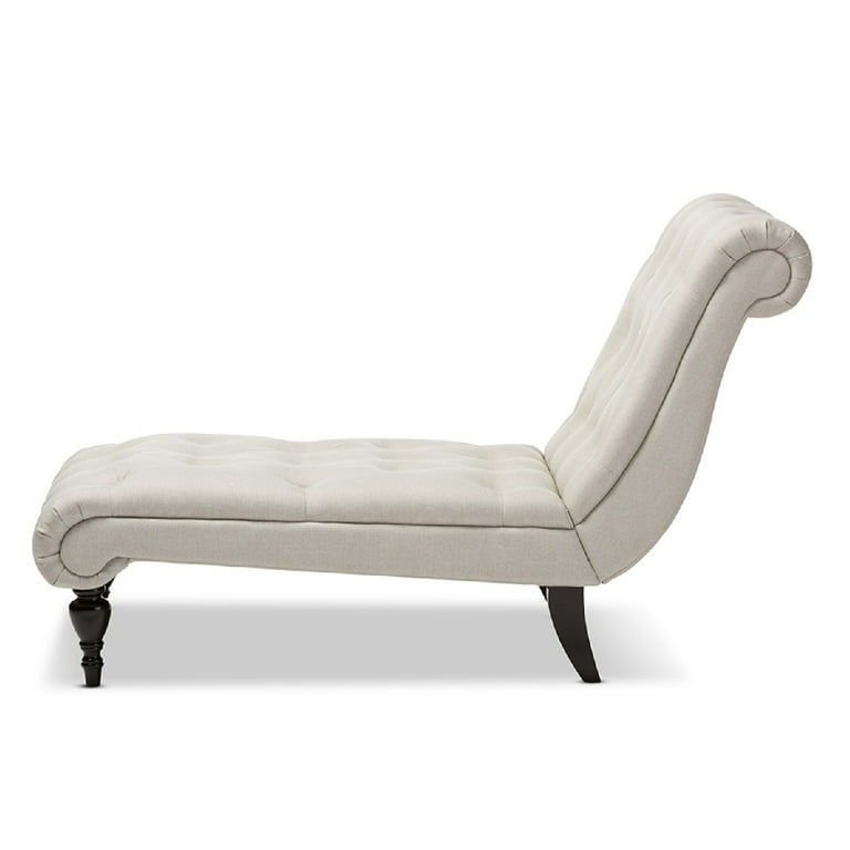 Baxton Studio Layla Mid-century Modern Light Beige Fabric Upholstered Button-tufted Chaise Lounge Baxton Studio Layla Mid-century Modern Light Beige Fabric Upholstered Button-tufted Chaise Lounge