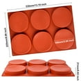 thumbnail image 2 of 2 Pack Large Silicone Molds for Baking/Non-Stick 4 inch 6-Cavity Round Silicone Baking Mold for Whoopie Pie Pan,Corn Bread,Candy,Eggs,Muffin,Soap,, 2 of 7