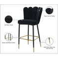thumbnail image 4 of Meridian Furniture Lily Black Velvet Stool (Set of 2), 4 of 7