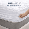 thumbnail image 3 of Continental Bedding Harmony Quilted Breathable Mattress Pad Cover - 100% Cotton with 18" Deep Pocket, Soft, Cooling, Hypoallergenic - Queen, 3 of 7