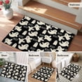 thumbnail image 5 of 2x3 Ft Entryway Area Rug, Halloween Kitchen Rug Runner Washable Floor Mat, White Scary Ghosts Horror Vintage Black Non Slip Indoor Door Mat Throw Carpet for Bathroom Living Room Bedroom, 5 of 8