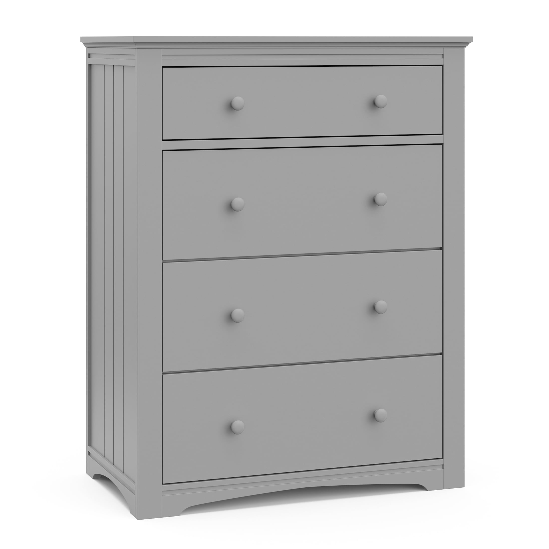 Graco Hadley 4Drawer Classic Vertical Dresser Pebble Gray Finish