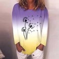 thumbnail image 2 of Camiseta de manga larga con cuello redondo para mujer a la moda, blusa suelta con estampado de verano Fridja ghj987+4819, 2 of 5