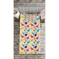 thumbnail image 3 of Ambesonne Dinosaur Quilted Bedspread Set 2 Pcs, Jurassic Wild Animals Joy, Twin Size, Multicolor, 3 of 3