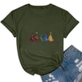 thumbnail image 2 of Feanecy Womens Christmas T Shirts Cute Soft Short Sleeve Round Neck Tops Holiday Casual Loose Fit Graphic Tees Xmas Tree Print Tee Top Green M, 2 of 5