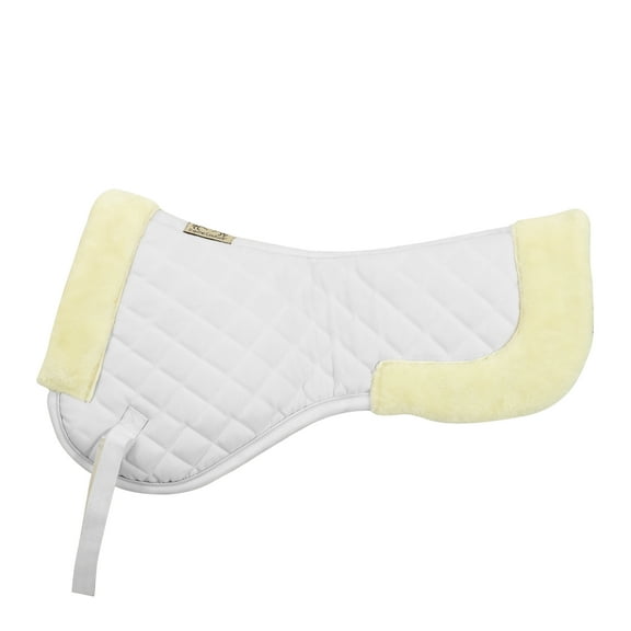 Equine Couture Hi Wither Sherpa Fleece Half pad-White