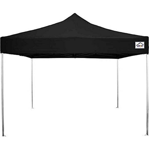 Impact Canopy 10 x 10 Pop Up Canopy Tent, Straight Leg Shelter, Ultra Light  Aluminum Frame, UV Coated, Canopy Accessories, Black