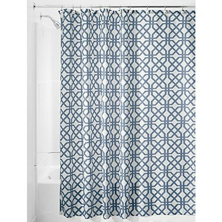 Interdesign Trellis Fabric Shower Curtain 72 X 72 Dusk Blue