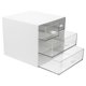 thumbnail image 4 of Dressing Table Organizer Plastic Storage Box Practical Multi-layer Makeup Holder White 1Pack, 4 of 4