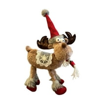 Wizlet Reindeer Christmas Decoration Winter Holiday Deer Decor Gnome Plush for Home Indoor,Cute Rustic Xmas Moose Ornaments for Bedroom Tabletop Decor,Gift Idea (B)